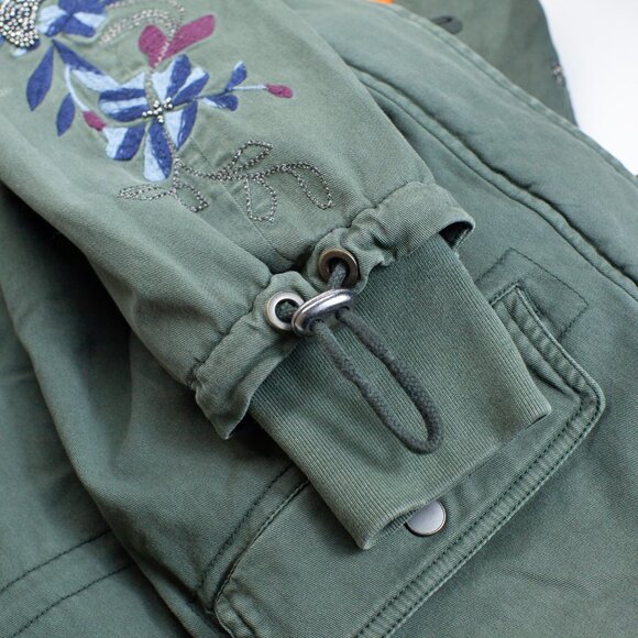 Free People Embroidered Green Jacket XS - Picture 7 of 9